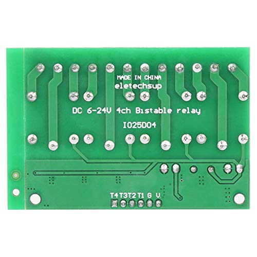 4 canais Flip-flop Relay Module Auto-bloqueio CC 6-24V estável para motor eletrônico