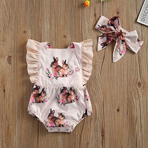 Recém -nascidos Baby Girl Cheetah Roupfits Ruffles Bodyper Bodysuit+Bandeira 2PCS Conjunto de roupas de verão