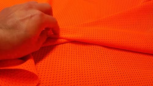 Pico Textiles Neon Orange Polyester Pro Mesh pesado Jersey Fabric - 4 jardas Bolt - Multi Collection - Style 52515