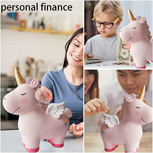 Piggy Bank, Unicorn Piggy Bank Toys Gifts For Girls Boys Kids, 2023 ATM Savings Piggy Money Bank For Real Money de grande capacidade