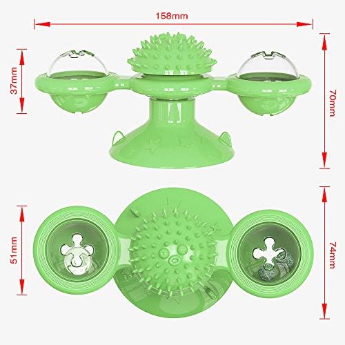 Angzhili 1 pacote de gato de moinho de vento, brinquedos de estimação provocando toca -giragem, bola de tiro de treinamento