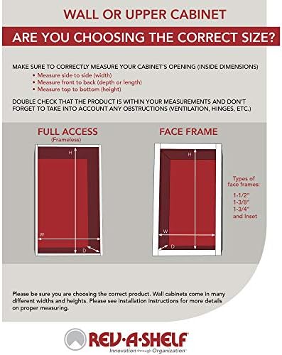 Rev-a-Helf 432-WF-3C de madeira ajustável entre a unidade de organizador de armazenamento de cozinha da parede do gabinete, bordo