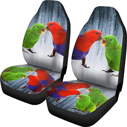 Eclectus Parrot Print Print Car Seat Covers Universal Fit Capas de assento de carro - Eclectus Parrot Print Car Seat Covers