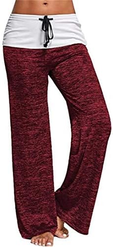 Andongnywell Womens Yoga Sortpants Sorto solto Caminhão de penhor largo Paijama calça calças calças de calças de calças