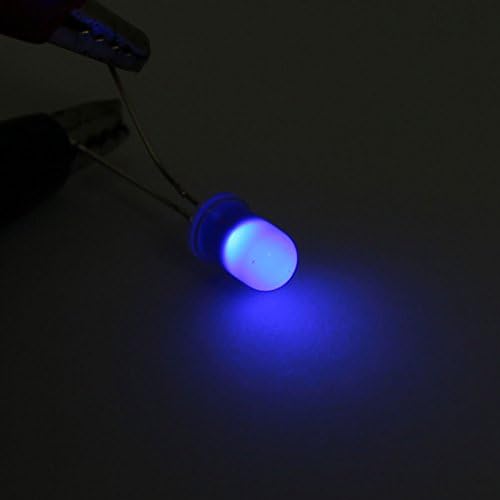 Aexit 100pcs Diodos 5mm Diodos azuis Tampa de lâmpada LED Blue Luz 2 Diodos emissores de terminal para Diodos Schottky Lâmpada