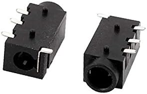 X-Dree 10pcs 4pin fêmea de 3,5 mm Jack fone de apartamento de fones de ouvido Mic Audio Adapter Connector (10pcs