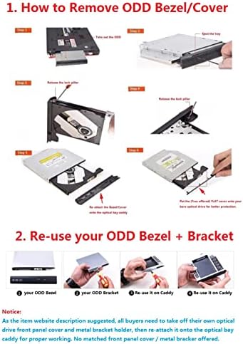 Dy-Tech 2nd HDD SSD Caddy do disco rígido para Toshiba Satellite P50 P50T L50-A L50-B