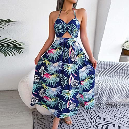 Vestido de vestido maxi de verão feminino