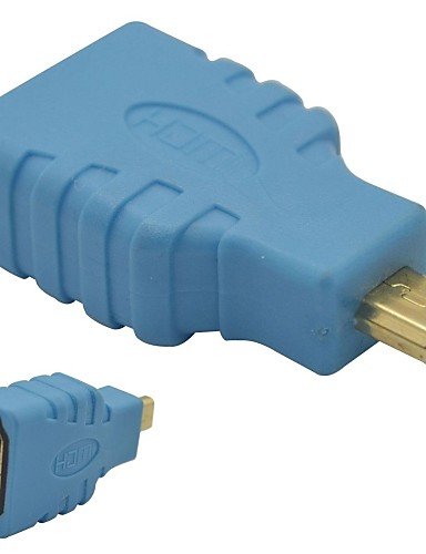 HDMI fêmea para micro hdmi adaptador masculino-azul