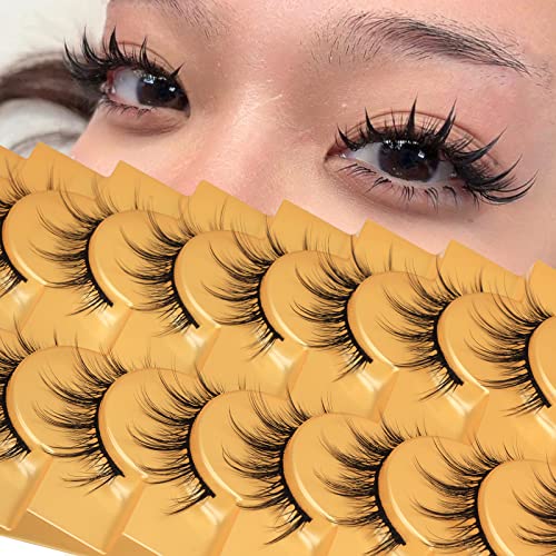 Manga Lashes 3D cílios falsos falhos cílios de anime visões naturais cílios falsos de cosplay parecem grupos individuais cílios