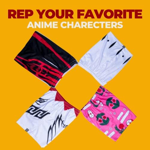 Os shorts de anime originais, shorts atléticos inspirados em alvejantes, shorts de malha, shorts de basquete + shorts