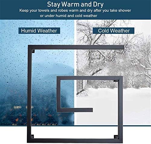 Aquecedor da parede do banheiro que quente, aquecedor de toalhas e rack de secagem, 4 barras quadradas trilhos de toalha, 304