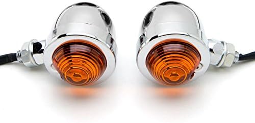 Krator Motorcycle 2 PCs Chrome Amber Turn Signals Lights Compatível com Harley Davidson Screamin Eagle