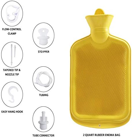 Abiclean enema bolsa kit de borracha de borracha douche douche vaginal enema limpador para a saúde de mulheres ou homens