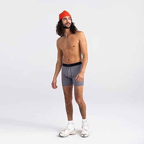 Roupa íntima masculina saxx - Quick Mesh Boxer Brief Fly com suporte de bolsa embutido - roupas íntimas para homens, queda