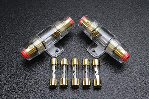 Atuque de fusível com fusível de ouro de 60 amp 4 6 8 10 calibre em linha de arame de vidro AWG