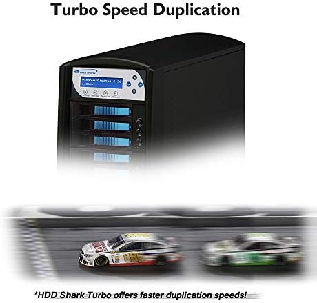 VinPower Digital Hddshark Turbo 1 a 8 Duplicador de disco rígido SATA independente suporta 2,5 e 3,5 Velocidade de transferência