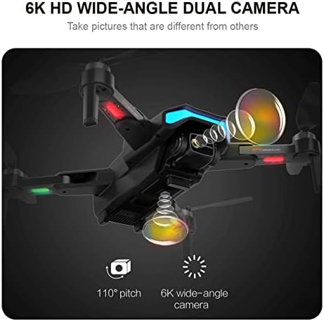 Drone com vídeo ao vivo da câmera 6K para adultos, drones HD de 1080p para iniciantes, Mini RC Drone com movimentos 3D,