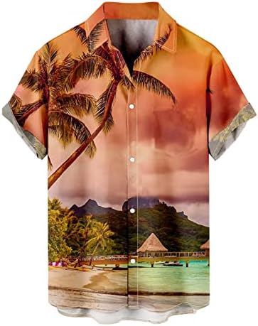 Camisa havaiana para homens impressão de estilo étnico