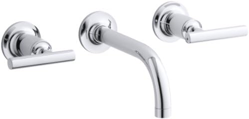 KOHLER K-T14412-4-CP Purista Purist Torneira de torneira de montagem de parede, cromo polido