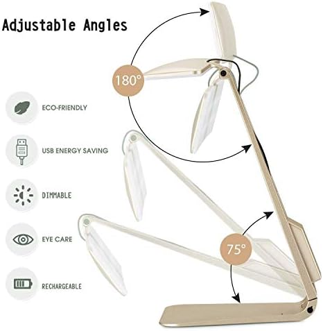 Luzes de mesa de LED, lâmpada de leitura para atenda de olho muequ diminuto, lâmpada dobrável de 28 LED de cabeceira