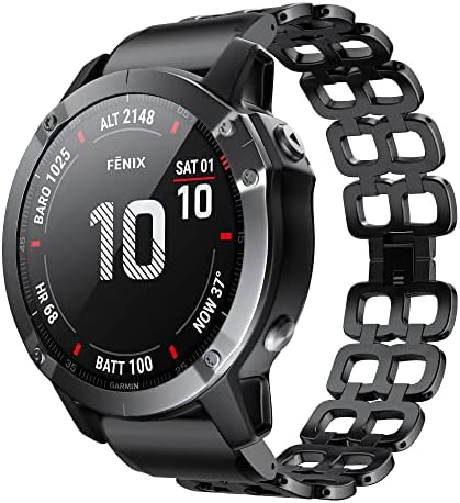 AHGDDA 26mm RELUGA RÁPIDO VABELA DE GARmin Fenix ​​7x 6x Fenix ​​3 3HR Banda de aço inoxidável Fenix ​​5x 5x Plus