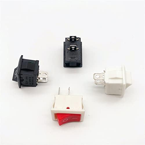 WTAIS Rocker Switch 1/5 PCS Mini Rocker Switch KCD1, ON/OFF, equipamento elétrico, 2pin, 2 posição, 15 * 21mm, 6a 250VAC/10A