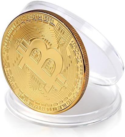 Bitcoin comemorativo Coin 24K Gold Batc BTC Limited Edition Coleção colecionável com estojo de proteção