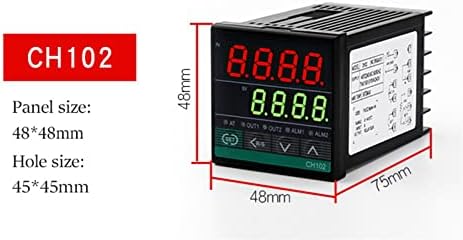 Nunomo Saída dupla SSR e Relé CH102 CH402 CH702 CH902 DOIS RELAMENTO DE RELé LCD Digital PID Intelligent Temperature