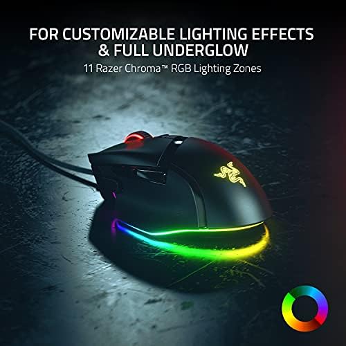 Razer Basilisk v3 Ergonomia personalizável: Chave de mouse mais rápido do mouse Chroma RGB Iluminação 26K DPI Sensor óptico