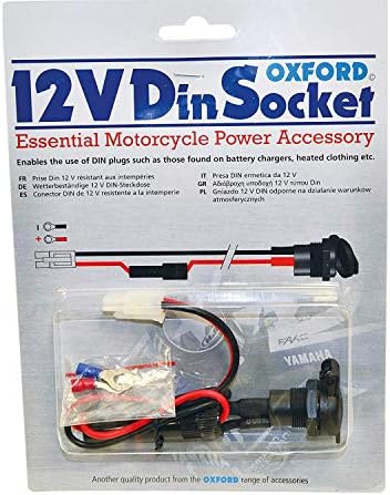 Oxford - 12vplug to USA/SAE Conector Lead, preto/vermelho