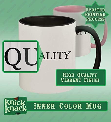Presentes de Knick Knack Aprobation - 11oz Hashtag Ceramic Colored Handle and Inside Coffee Cup Cup, preto