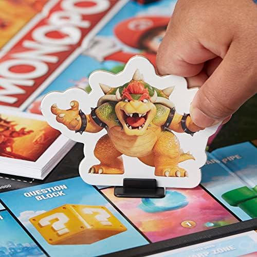 Monopoly The Super Mario Bros. Movie Edition Kids Board Game | Jogos em família para fãs do Super Mario | Inclui Bowser