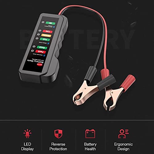 Testador de bateria de carros de 12v Quul com 6 luzes LEDs LIVRES Inteligente Detector de cortiça Ferramenta de diagnóstico