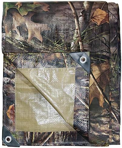 LOOOGU TARP PESADA PESADA EMPERCTURA, BIONIC TREET CAMO Multi Fins Poly Cover