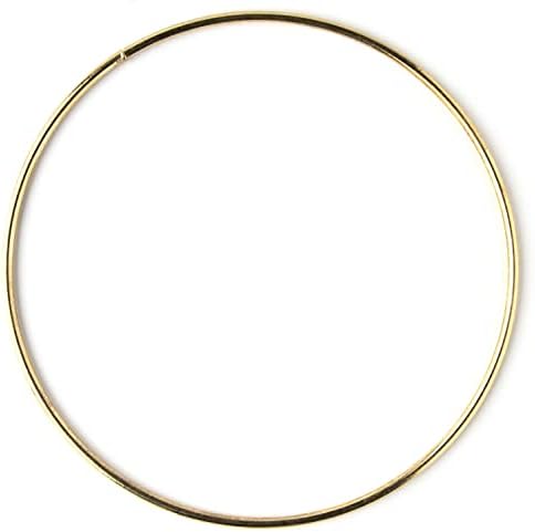 Primo Diy Gold Metal, artesanato de 12 polegadas de diâmetro e anel de macram