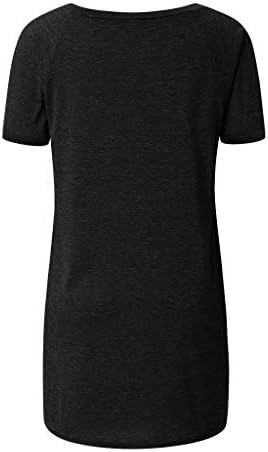 Camiseta de verão plus size para mulheres v raglan de pescoço camisetas top top soll cor solta tunic tops para leggings