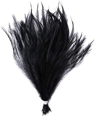 Kgosi 100pcs cabelos de avestruz penas de penas de borda de seda de seda de casca de jóias de plumas de pluma Feather