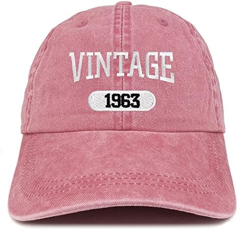 Trendy Apparel Shop Vintage 1963 Bordado 60º aniversário Coroa macia Capinho de algodão lavado