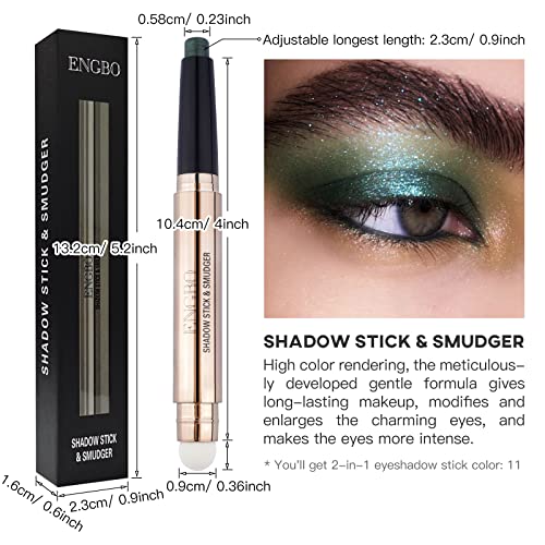 Lokfar Eye-Shadow Stick Makeup Cosmetics Eye Brilhadora de olhos, lápis de sombra de creme rotativo, sombra de brilho