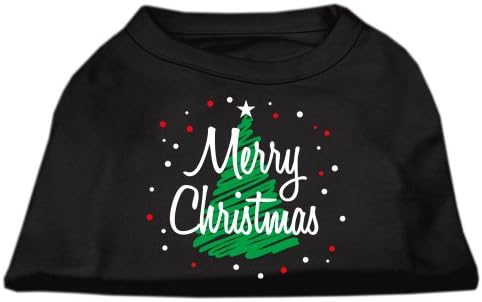 Mirage Pet Products de 20 polegadas Scrible Merry Christmas Screenprint Shirts for Pets, 3x-Large, Black