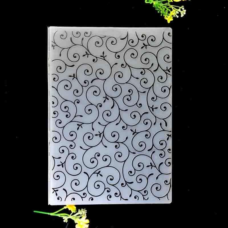 Ddoujoy A4 Size pastas de gravação de plástico de fundo para fabricação de cartões de cartão e outros artesanato em papel 2101010