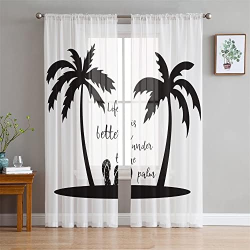 Cortinas de gaze de verão Zyswp para a tela de cozinha para crianças para crianças para decoração de férias de sala de