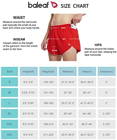 Baleaf Men's 3 '' Running Gym Shorts Athletic Liner 2 Pockets Zipper Quick Dry Dry