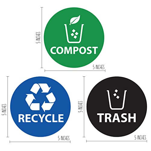 Luloop Designs - Recicle adesivos de composto de lixo para latas, lixeira de composta