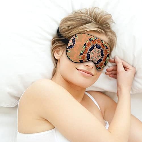 Máscara do sono de estilo étnico Tampa de máscara de olho macio de olhos vendados com cinta ajustável elástica