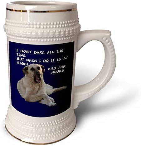 3drose eu não latindo o tempo todo humor kangal texto branco - 22oz de caneca