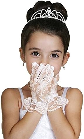 Igirldress Girls First Communion Flower Girl Special Ocidental Luvas