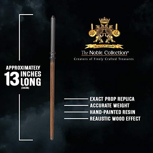 A Noble Collection Draco Malfoy's Wand com a caixa de varinha de Ollivander