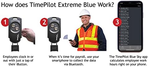 Timepilot Extreme Blue II Relógio de tempo e kit de partida do sistema de presença